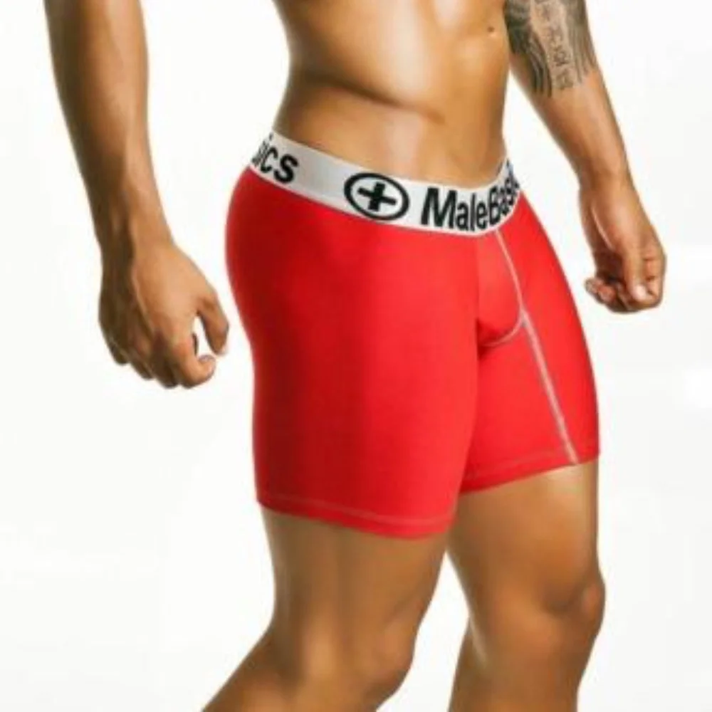 2 Pair WHITE Boxer Briefs XL Male Basics NWT! Silver Waistband $72 retail